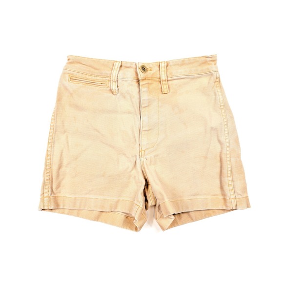 Madewell‎ High Rise Pink Peach Denim Canvas 3 Pocket Shorts Women's Size 23 - Picture 1 of 5